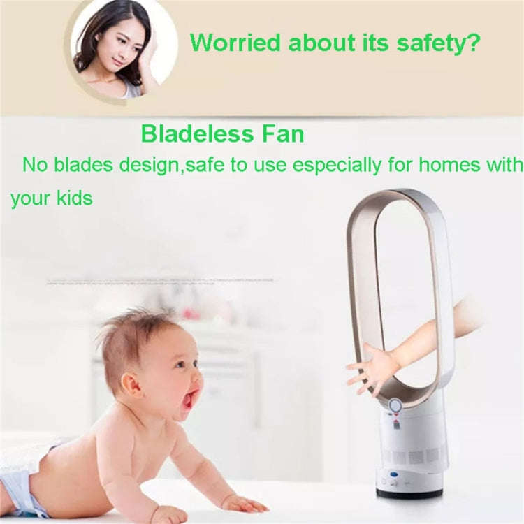 16 inch Household Mute Shaking Head Remote Control Desk Electric Leafless Fan (Blue)