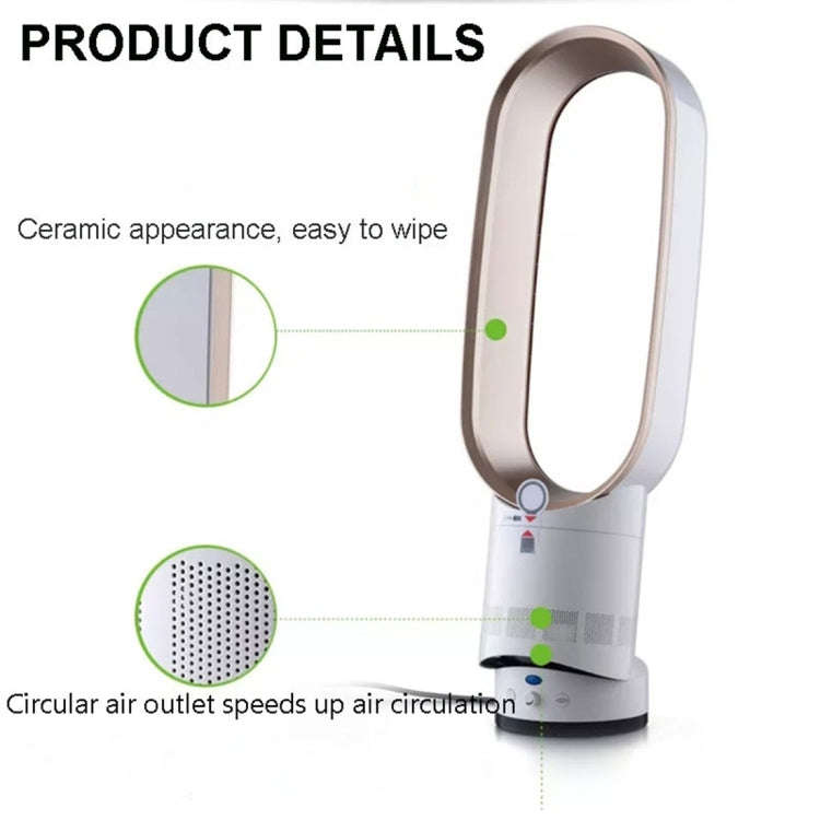 16 inch Household Mute Shaking Head Remote Control Desk Electric Leafless Fan (Blue)