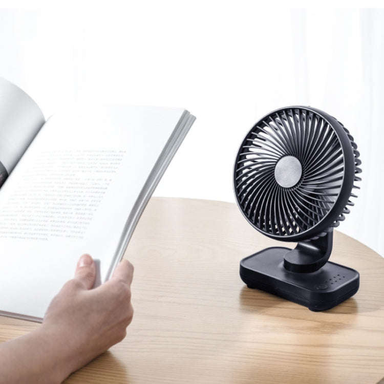 D606 4W USB Rechargeable Portable Four-speed Adjustable Desktop Fan(Black)