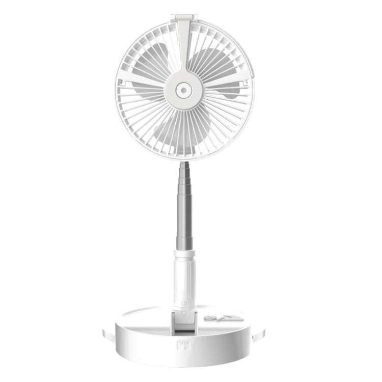 Humidifying and Moisturizing Spray Fan USB Charging Desktop Portable Folding Fan (White)