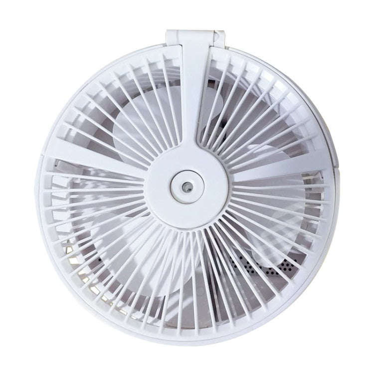 Humidifying and Moisturizing Spray Fan USB Charging Desktop Portable Folding Fan (White)