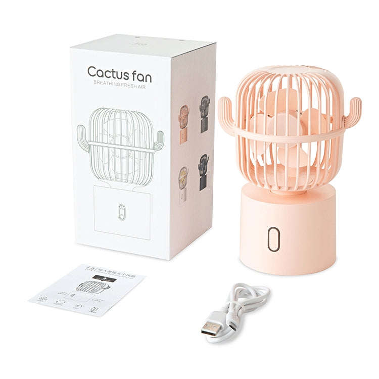 F6 Cactus Portable Mini Fan USB Shaking Head Handheld Desk Electric Fan (Green)