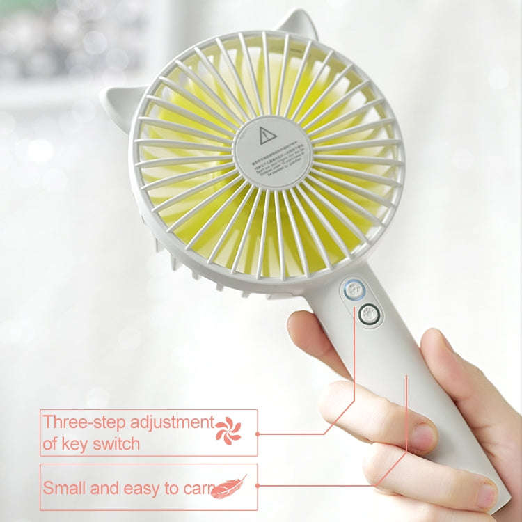 N10 Multi-function Handheld Desktop Holder Electric Fan, with 3 Speed Control (Pink)