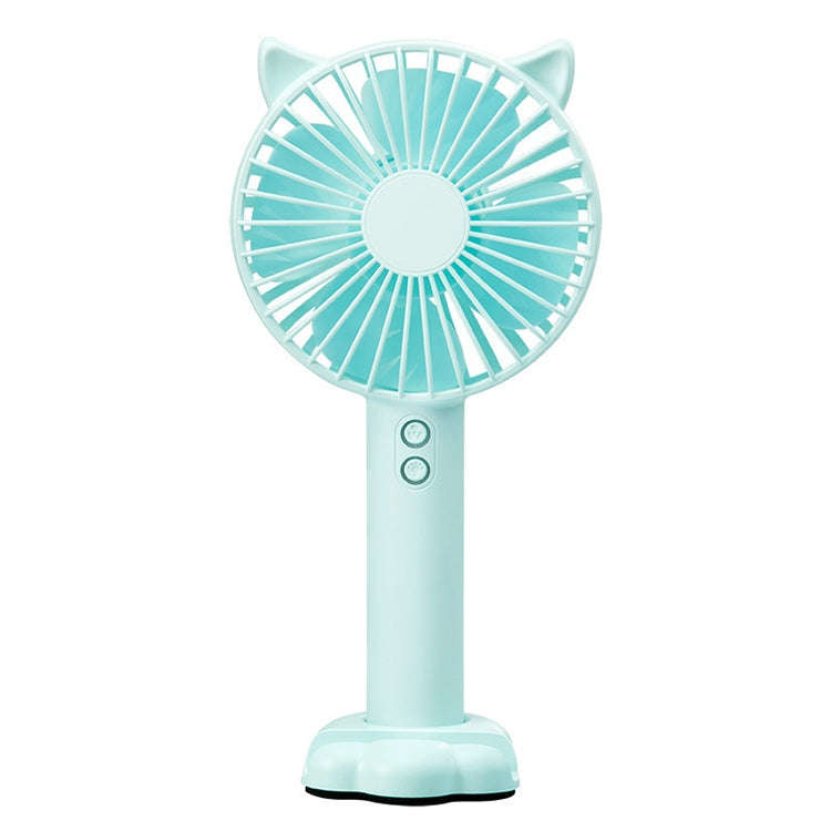 N10 Multi-function Handheld Desktop Holder Electric Fan, with 3 Speed Control (Sky Blue)