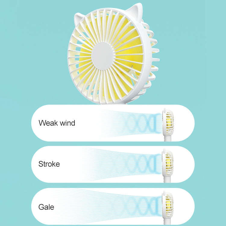 N10 Multi-function Handheld Desktop Holder Electric Fan, with 3 Speed Control (Sky Blue)