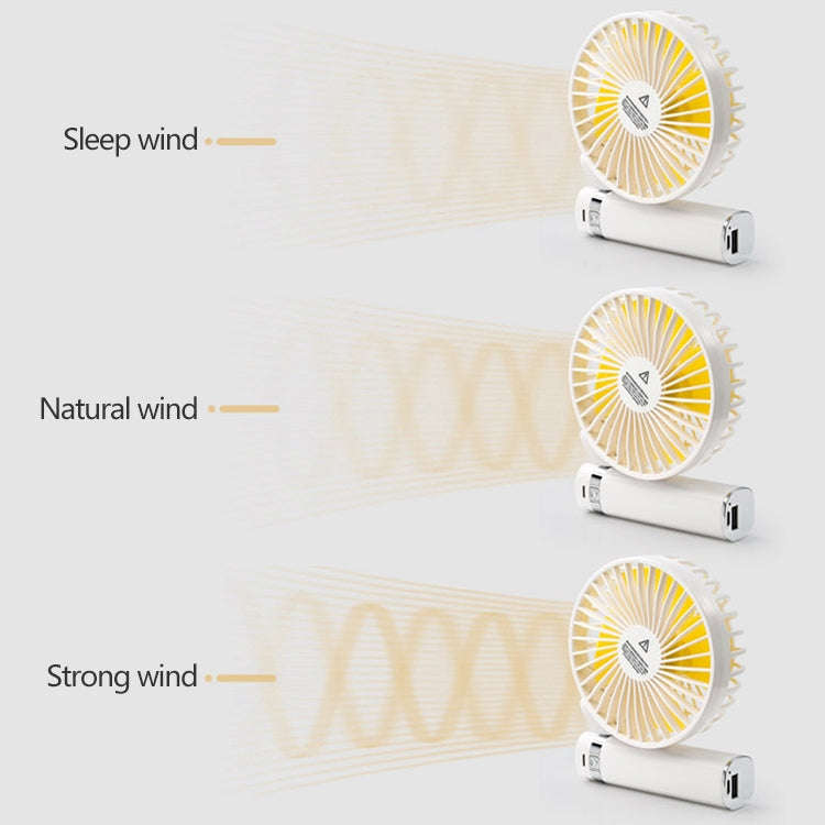 S2 Portable Foldable Handheld Electric Fan, with 3 Speed Control & Night Light (Pink)