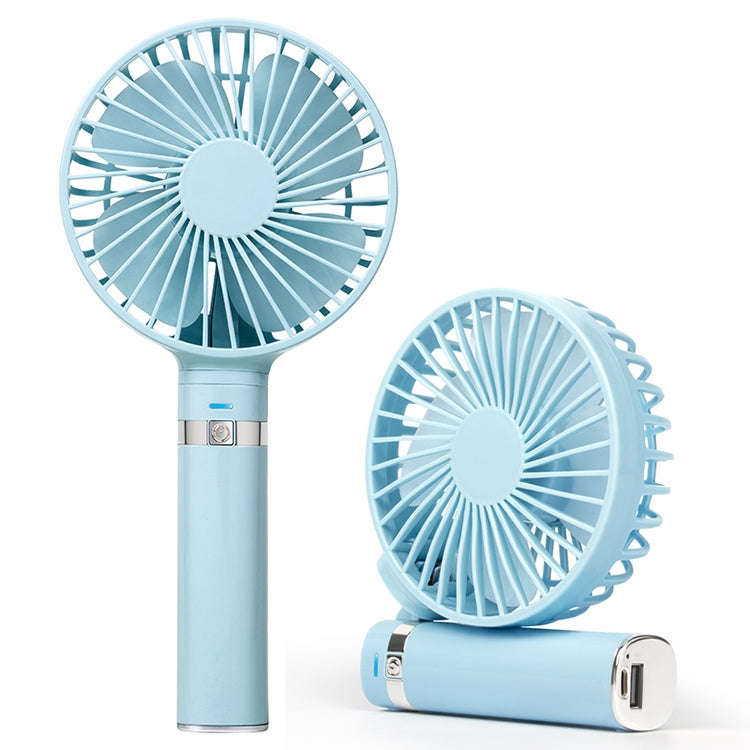 S2 Portable Foldable Handheld Electric Fan, with 3 Speed Control & Night Light (Sky Blue)