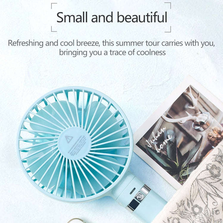 S2 Portable Foldable Handheld Electric Fan, with 3 Speed Control & Night Light (Sky Blue)