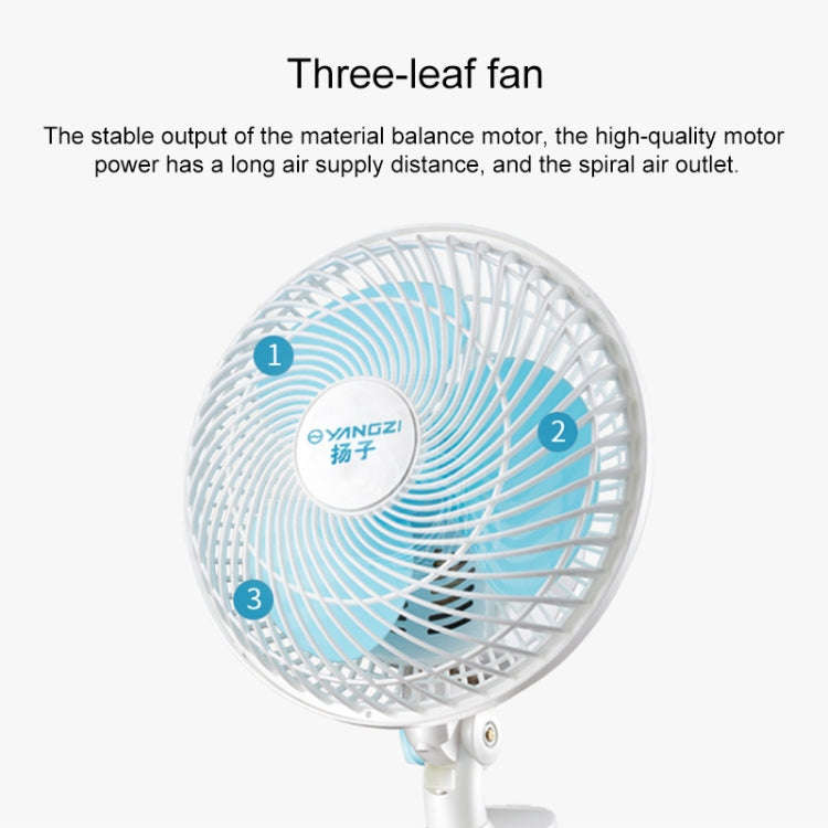 220V Portable Household Dormitory Mute Clip Base Mini Electric Fan, Length: 1.3m CN Plug