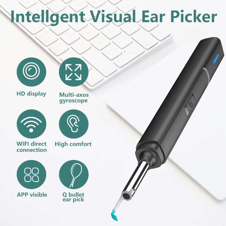 H02006 WiFi Smart Visual Ear Pick HD Digital Mouth Nose Ear Endoscope (White)
