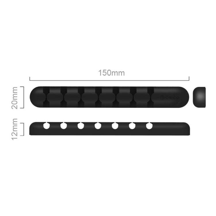 ORICO CBS7 Silicone Material Desktop Cable Manager Winder, Size: 15*2*1.2cm(Black)