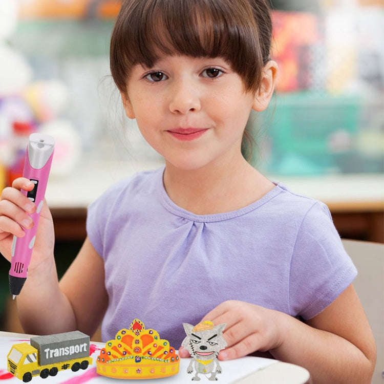 Hand-held 3D Printing Pen, UK Plug (Yellow)