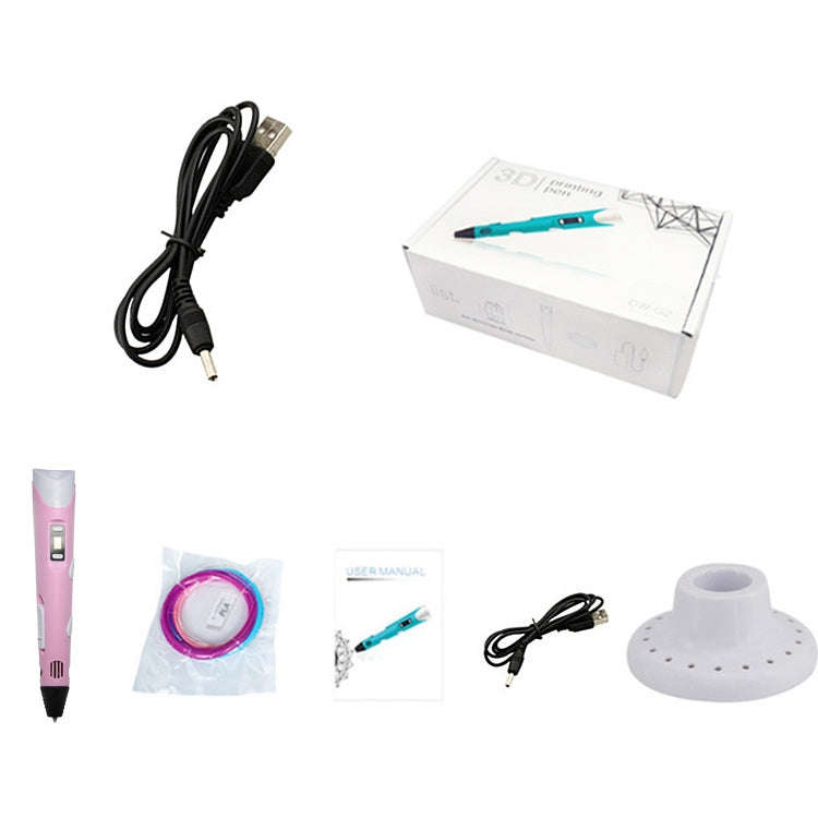 Hand-held 3D Printing Pen, USB Plug(Pink)