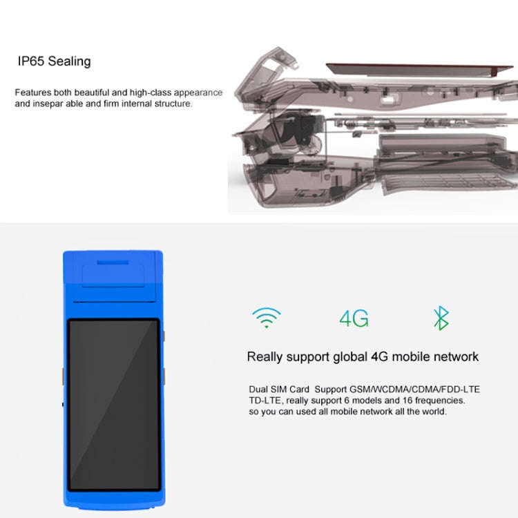 PDA-5501 Multi-function 5.5 inch IPS Screen IP65 Protection All-in-one Intelligent Terminal, Buil...