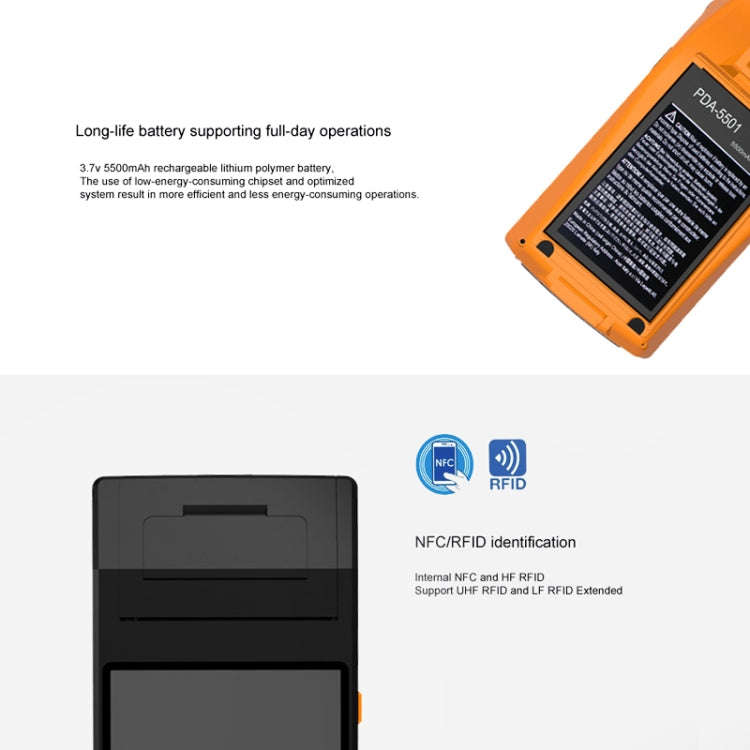 PDA-5501 Multi-function 5.5 inch IPS Screen IP65 Protection All-in-one Intelligent Terminal, Buil...
