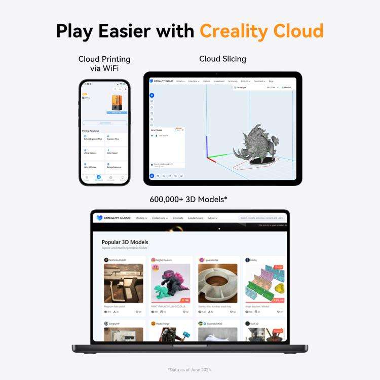 CREALITY HALOT R6 6.08 inch LCD Resin DIY 3D Printer, Print Size : 130.56 x 82.62 x 160mm, US Plug
