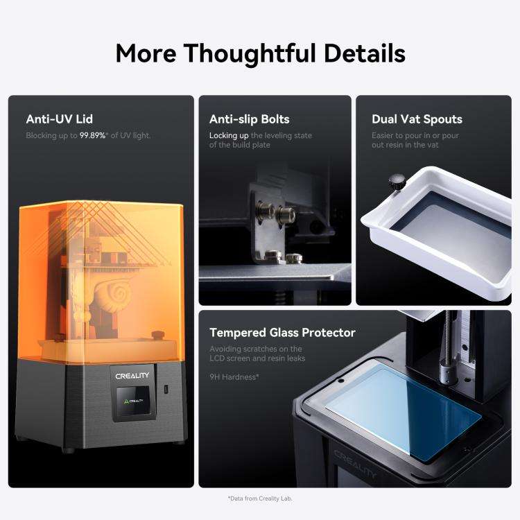 CREALITY HALOT R6 6.08 inch LCD Resin DIY 3D Printer, Print Size : 130.56 x 82.62 x 160mm, AU Plug
