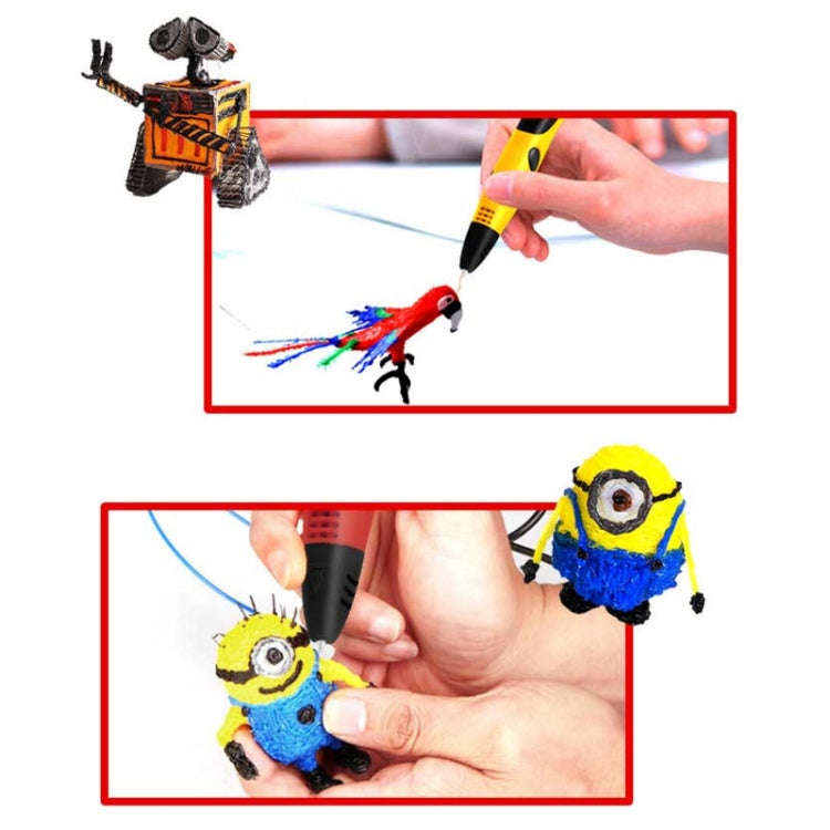 Gen 6th ABS / PLA Filament Kids DIY Drawing 3D Printing Pen with LCD Display(Red+Black)