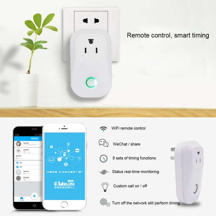S20 WiFi Smart Power Plug Socket Wireless Remote Control Timer Power Switch, Compatible with Alex...