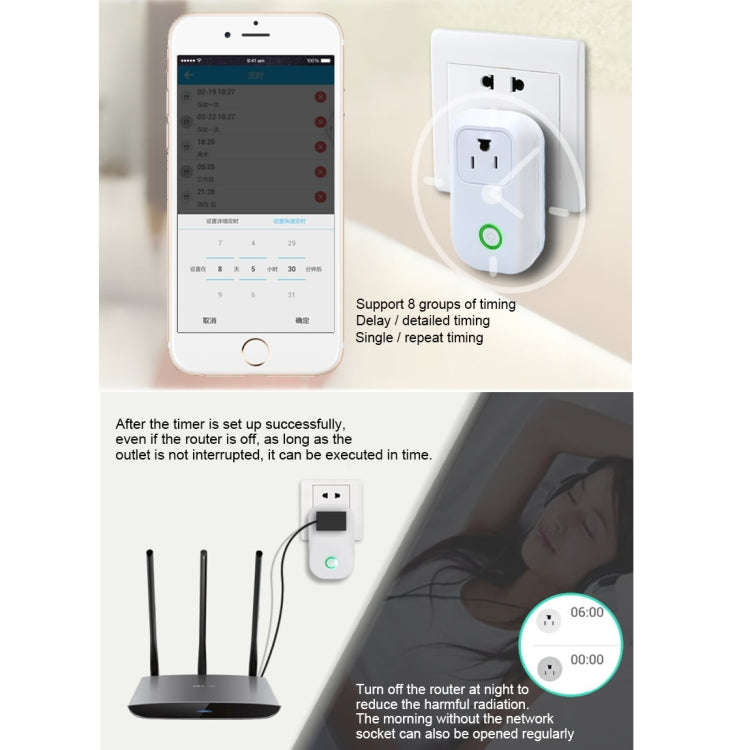 S20 WiFi Smart Power Plug Socket Wireless Remote Control Timer Power Switch, Compatible with Alex...