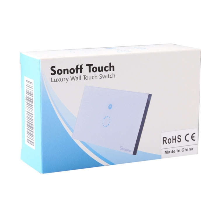 Sonoff  Touch 120mm 1 Gang Tempered Glass Panel Wall Switch Smart Home Light Touch Switch, Compat...