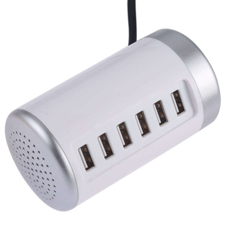 30W 6-USB Ports Charger Station Power Adapter AC100-240V, US Plug(White)