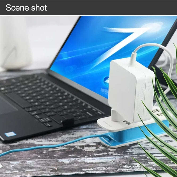 87W USB-C / Type-C Power Adapter Portable Charger with 1.8m Charging Cable, EU Plug(White)