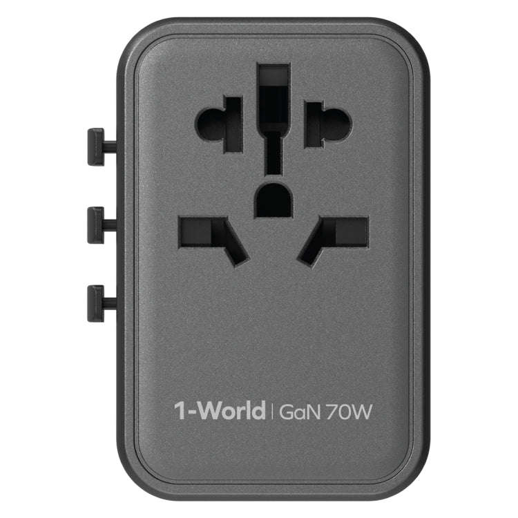MOMAX 1-World UA8 PD 70W Fast Charger Power Adapter(Black)