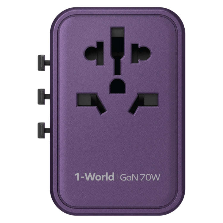 MOMAX 1-World UA8 PD 70W Fast Charger Power Adapter(Purple)