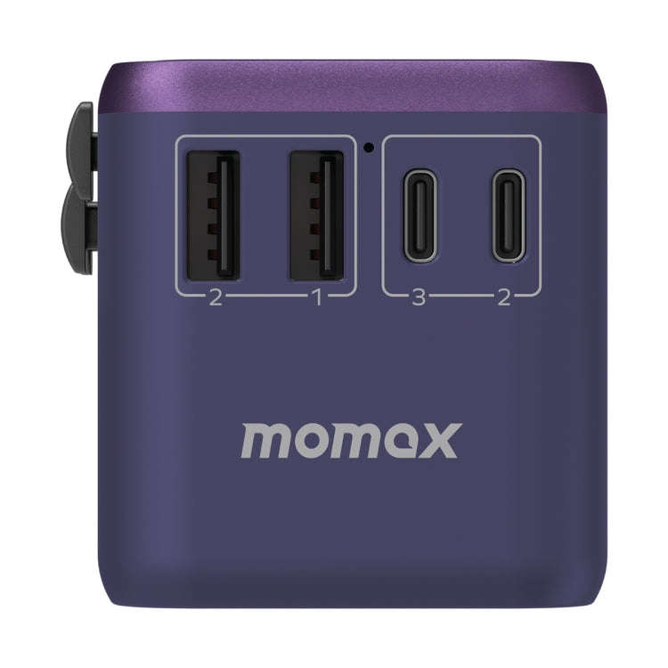 MOMAX 1-World UA8 PD 70W Fast Charger Power Adapter(Purple)
