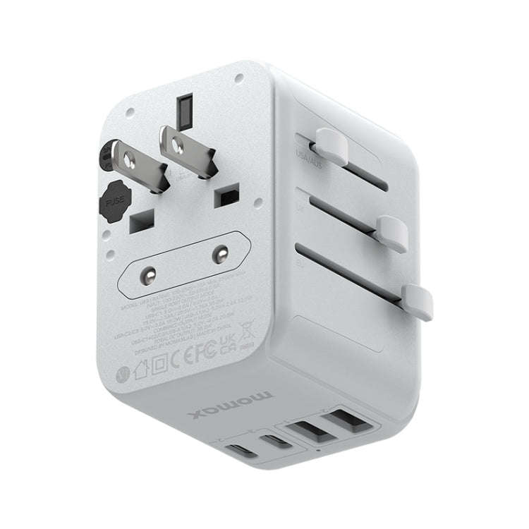 MOMAX 1-World UA9 PD 35W Fast Charger Power Adapter(White)