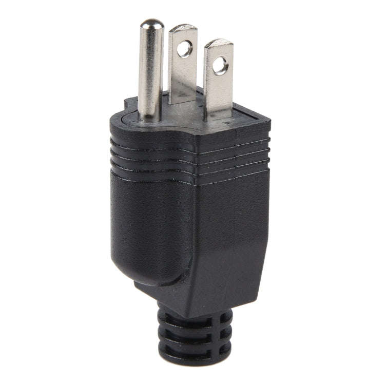 US Plug Male AC Wall Universal Travel Power Socket Plug Adapter (Black)