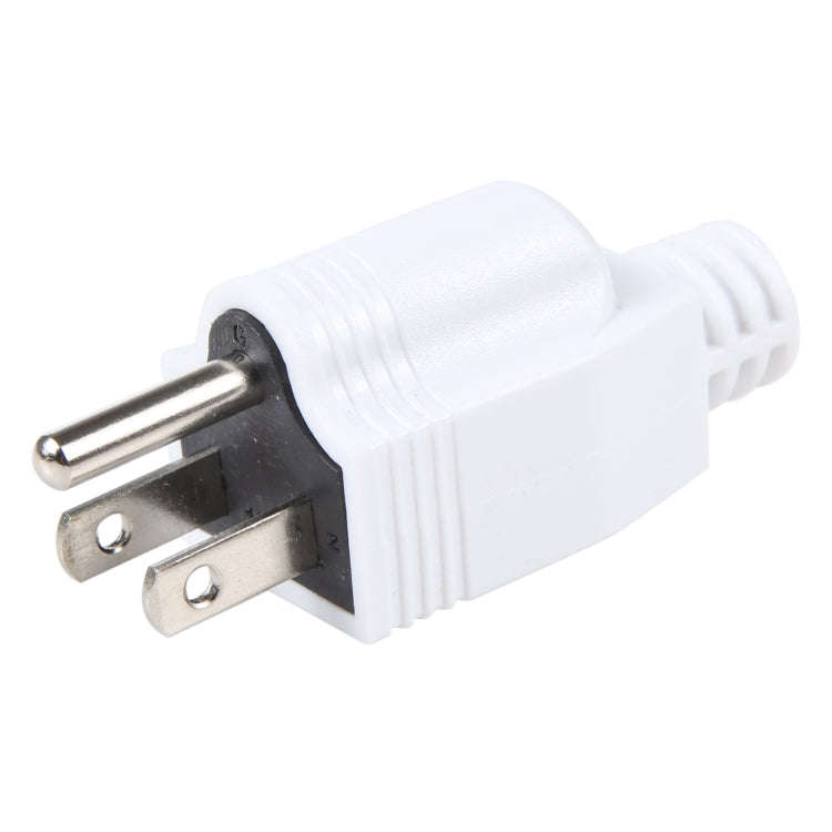 US Plug Male AC Wall Universal Travel Power Socket Plug Adapter (White)
