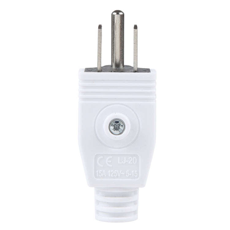 US Plug Male AC Wall Universal Travel Power Socket Plug Adapter (White)