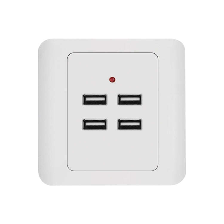 5V 3.1A 4 Ports USB Wall Charger Adapter Dock Station Socket Power Panel, 36V input