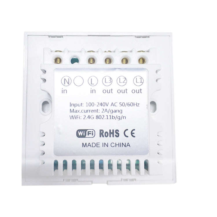 WS-UK-02 EWeLink APP & Touch Control 2A 2 Gangs Tempered Glass Panel Smart Wall Switch, AC 90V-25...