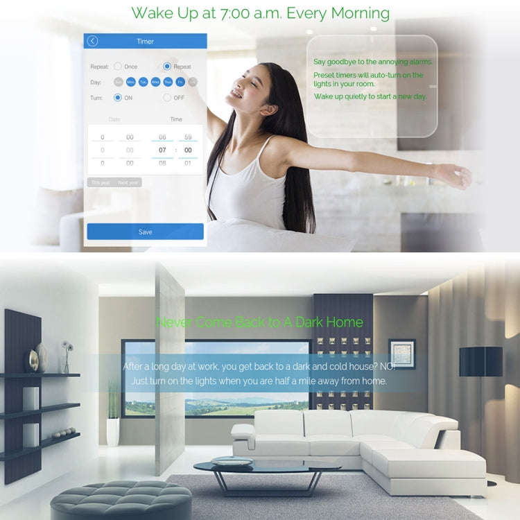 WS-UK-02 EWeLink APP & Touch Control 2A 2 Gangs Tempered Glass Panel Smart Wall Switch, AC 90V-25...