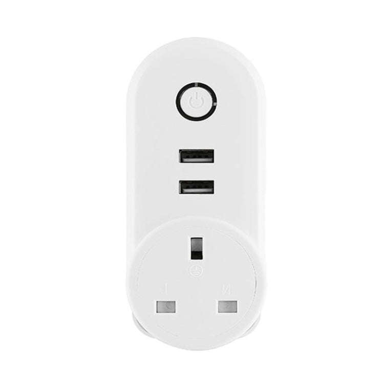 SA-002 2 USB Ports + 1 UK Socket WiFi Smart Power Plug Socket, Compatible with Alexa and Google H...