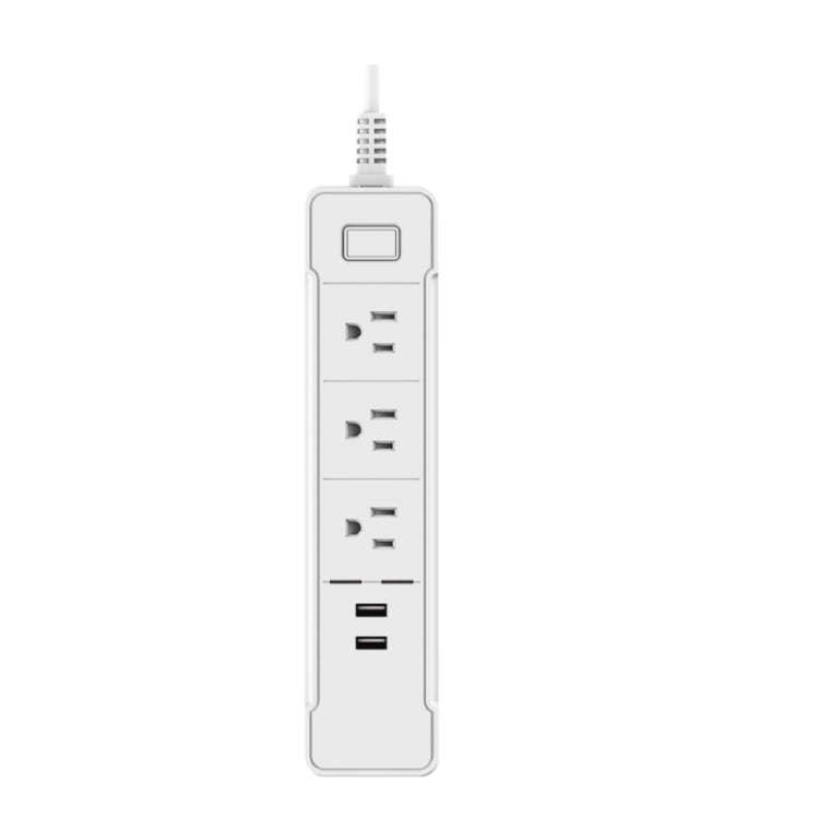 C198A 2 USB Ports + 3 US Sockets WiFi Smart Power Plug Socket, Compatible with Alexa and Google H...