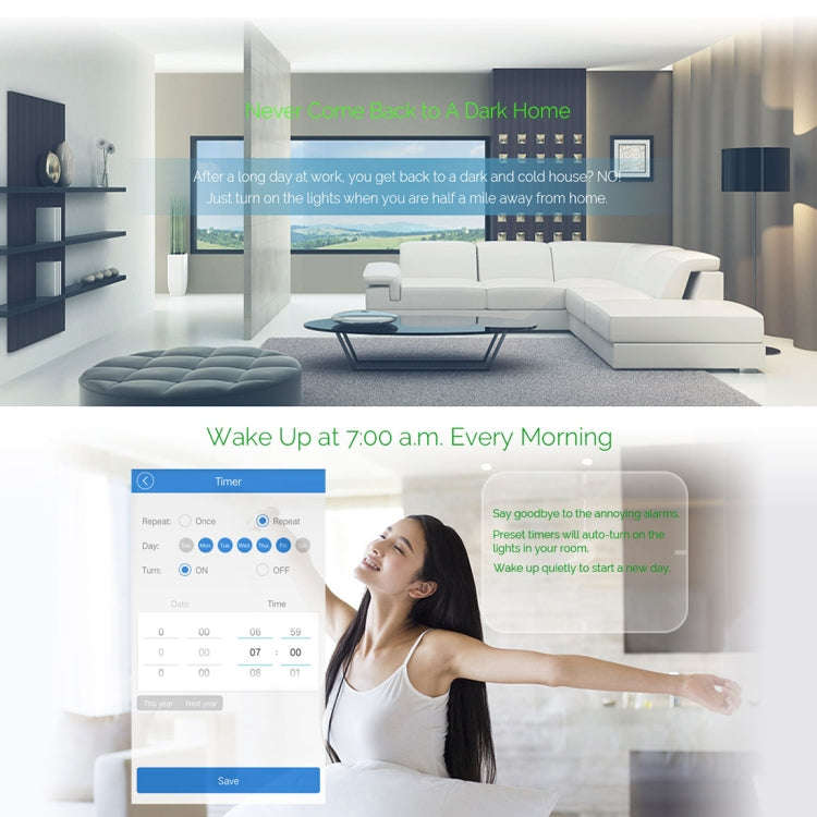 WS-EU-01 EWeLink APP & Touch Control 2A 1 Gang Tempered Glass Panel Smart Wall Switch, AC 90V-250...
