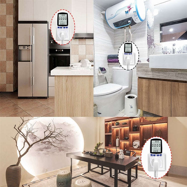 AC 240V 50Hz Max 10A LCD Display Power Meter Energy Watt Amps Volt Electricity Usage Monitor Anal...