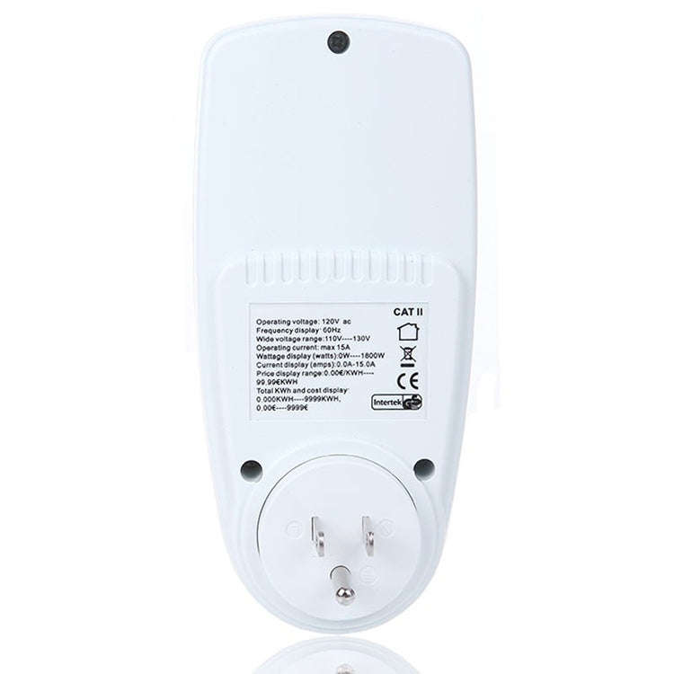 AC 120V 60Hz Max 15A LCD Display Power Meter Energy Watt Amps Volt Electricity Usage Monitor Anal...