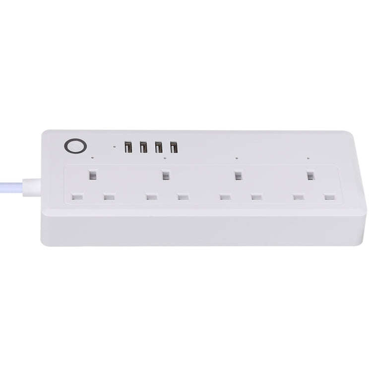 4 x USB Ports + 4 x UK Plug Jack 13A Max Output WiFi Remote Control Smart Power Socket Works with...