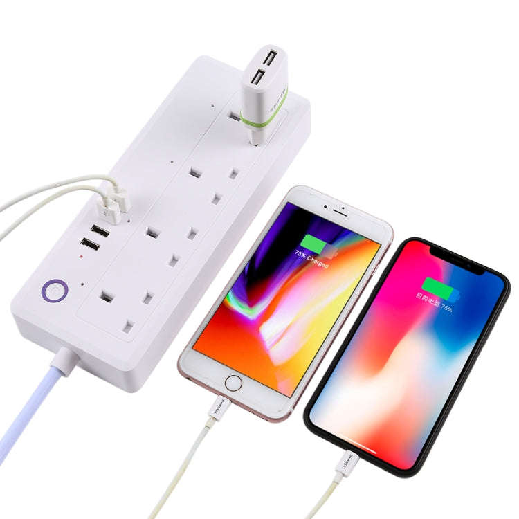 4 x USB Ports + 4 x UK Plug Jack 13A Max Output WiFi Remote Control Smart Power Socket Works with...