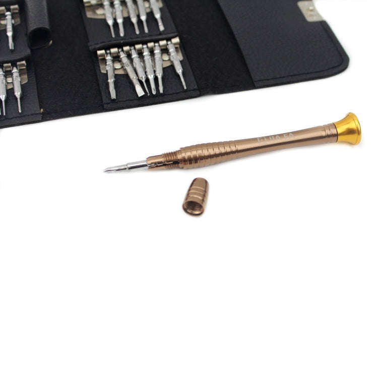 JIAFA JF-8129 24 in 1 Professional Multi-functional Screwdriver Set with Carrying Bag(Gold)
