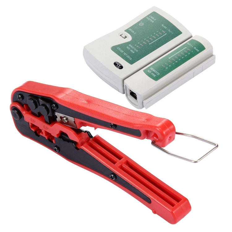 WLXY 4 in 1 Portable Crimping Stripper Punch Down  Wire Line Detector Ethernet Network Cable Test...