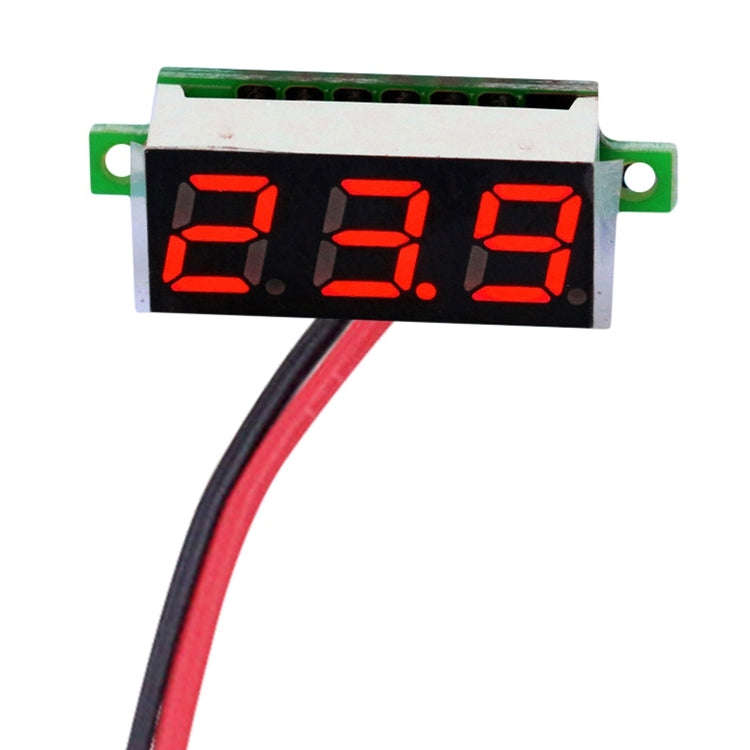 10 PCS 0.28 inch 2 Wires Adjustable Digital Voltage Meter, Color Light Display, Measure Voltage: ...