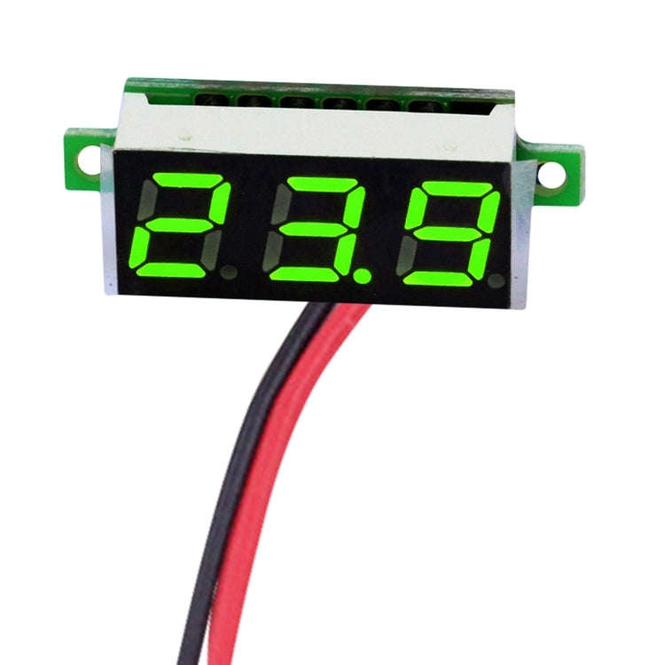 10 PCS 0.36 inch 2 Wires Digital Voltage Meter, Color Light Display, Measure Voltage: DC 2.5-30V(...