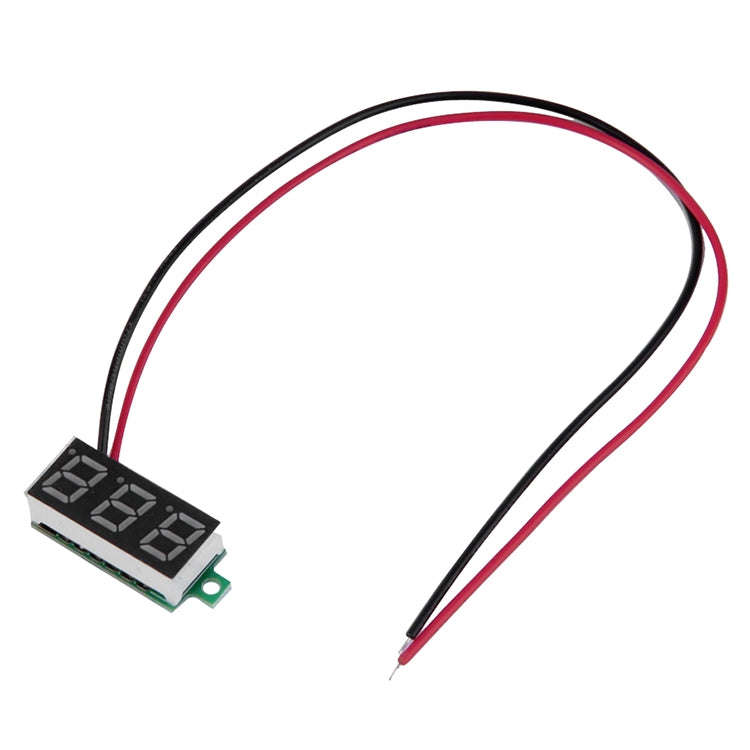 10 PCS 0.36 inch 2 Wires Digital Voltage Meter, Color Light Display, Measure Voltage: DC 2.5-30V(...