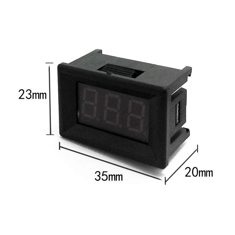 10 PCS 0.36 inch 2 Wires Digital Voltage Meter with Shell, Color Light Display, Measure Voltage: ...